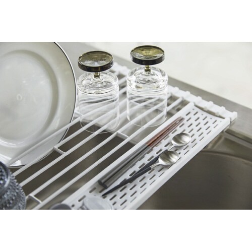 折り畳み水切り タワー トレー付き S ホワイト