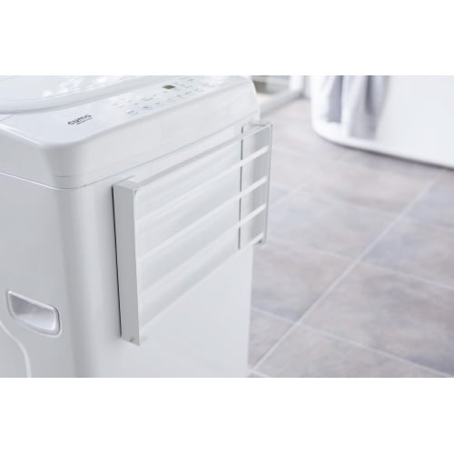 洗濯機横マグネット折り畳み棚 タワー ホワイト