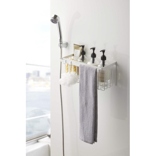 マグネットバスルームバスケット タワー ホワイト