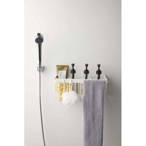 マグネットバスルームバスケット タワー ホワイト