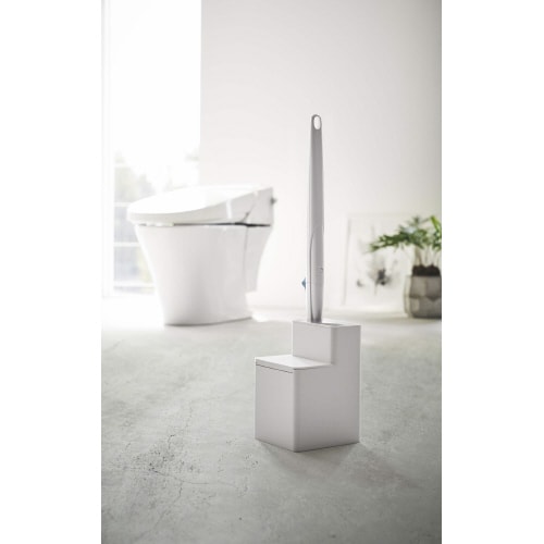 替ブラシ収納付流せるトイレブラシスタンド タワー