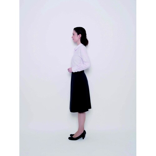 AラインスカートAS2349ブラウン17号