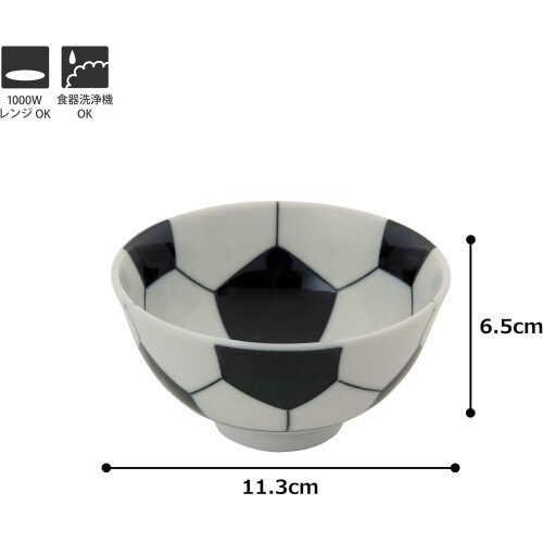 茶椀 サッカーボール×5