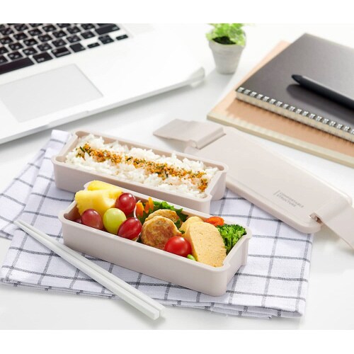 ランチボックス二段 グレー