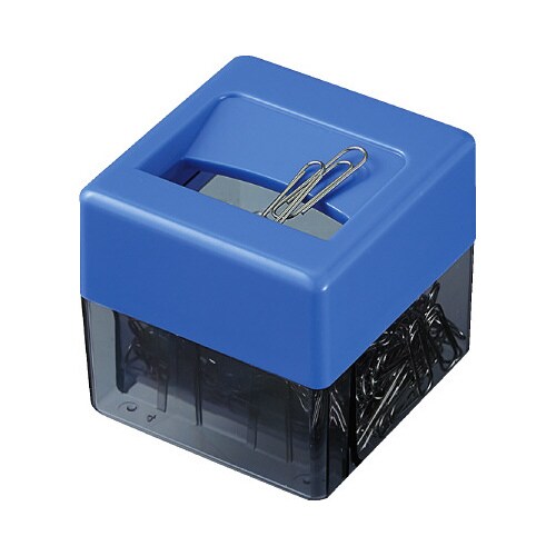 マグネットボックス ゼムクリップ小50g 青10個