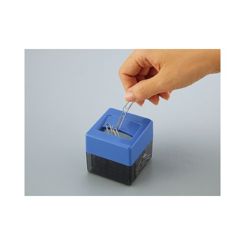 マグネットボックス ゼムクリップ小50g 青10個