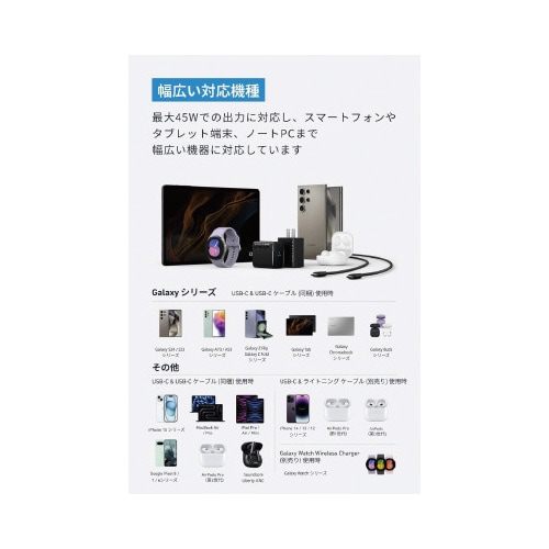 Charger45W with C&Cケーブル