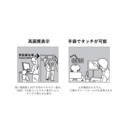 17型 タッチパネルモニター ブラック