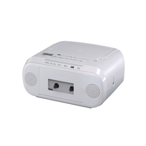 スリープタイマー付CDラジカセ ホワイト