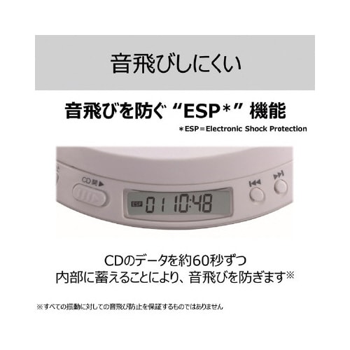 ステレオスピーカー搭載CDプレーヤー ホワイト