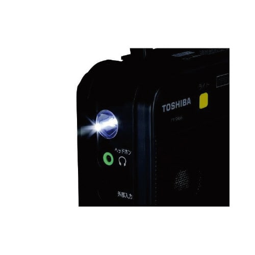 LEDライト付ホームラジオ ブラック