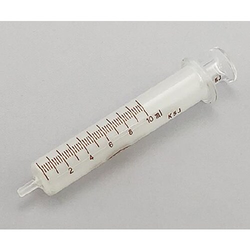 白硬注射筒 ガラス先 10mL 中口 0