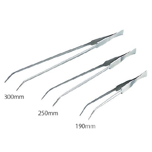 技工ピンセット(先曲)19cm