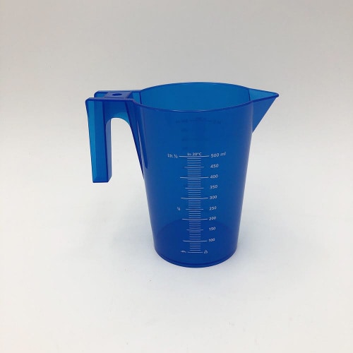 500ml 青 カラフル手付ビーカー