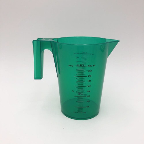 500ml 緑 カラフル手付ビーカー