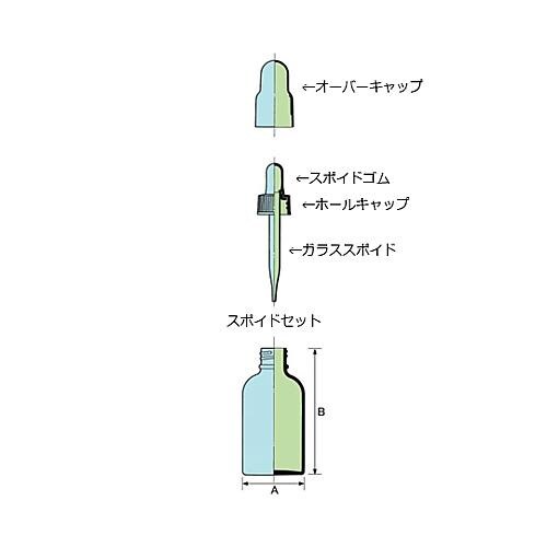 スポイド瓶 RS−10 透明 直 24本