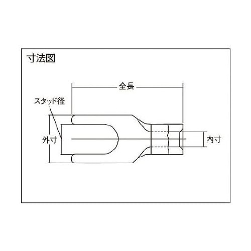 裸圧着端子 Y形(100P)より線1.0