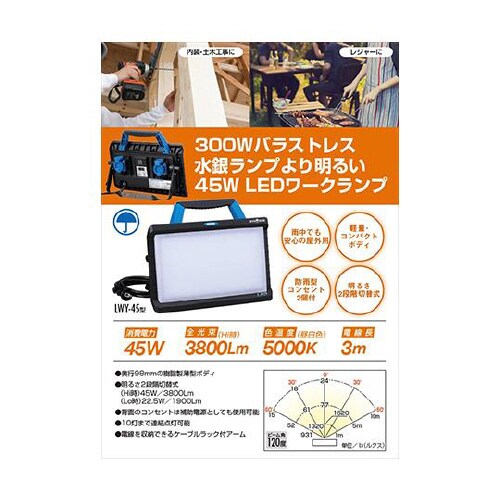 LWY−45G ワークランプ 防雨型 緑