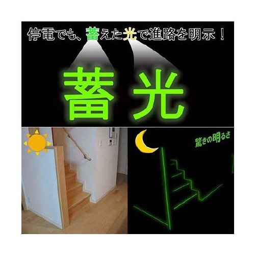 高輝度蓄光テープ ある・ふら 丸型 直径