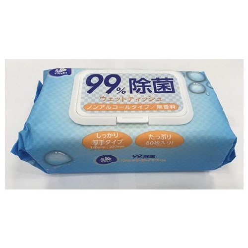 99%除菌ウェットテッシュ 厚手 80枚