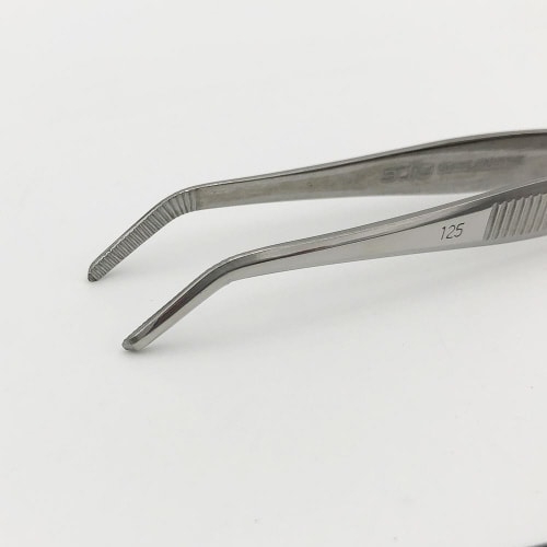 125先曲 ステンレス製ピンセット