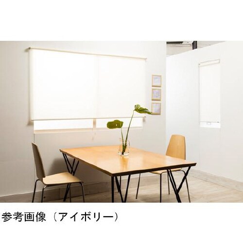 ロールスクリーン 無地 アイボリー 幅1