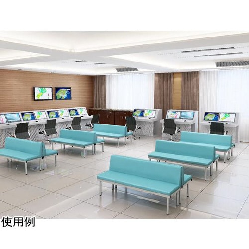背付きL型ベンチ1500 ブルー