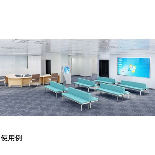 背付きL型ベンチ1800 ブルー