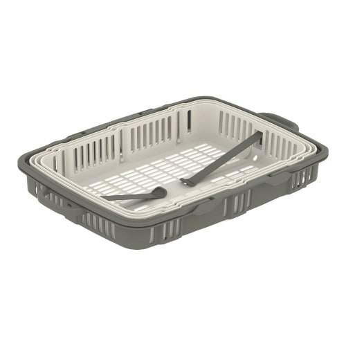 バスケット(折り畳み式) グレー/ホワイ