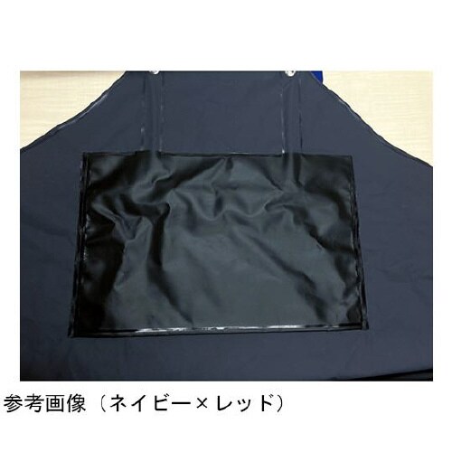 ヒモイランWガードエプロン ネイビー×レ