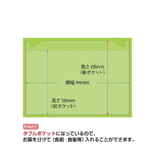 おくすりカレンダー グリーン 4用法8段