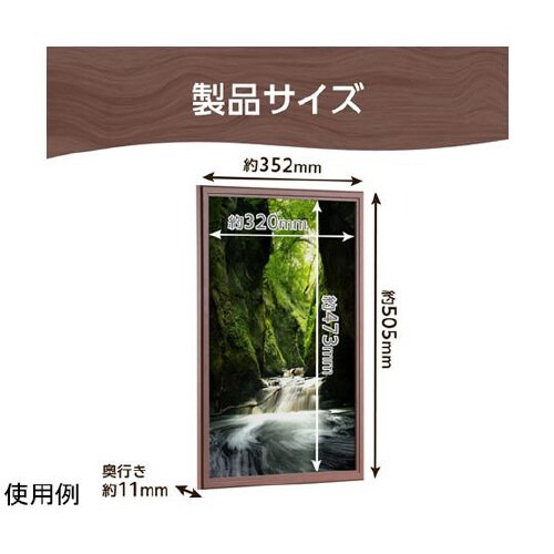 木製額 ピクスリアプラスA3ノビBR F