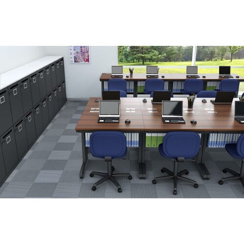 オフィスデスク 平机 幅800 DB天板BK脚