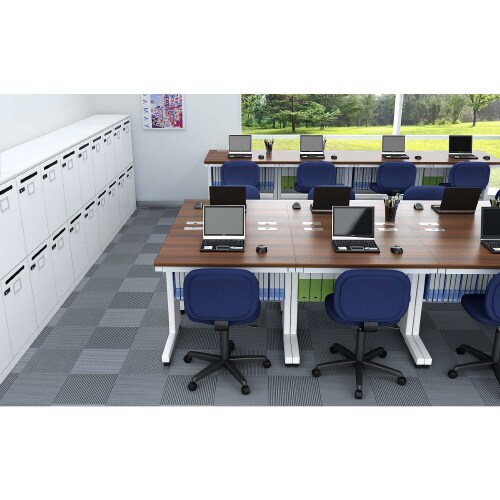 オフィスデスク 平机 幅800 DB天板WH脚