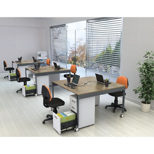 フリーアドレスデスクWB付1212KDB CA脚