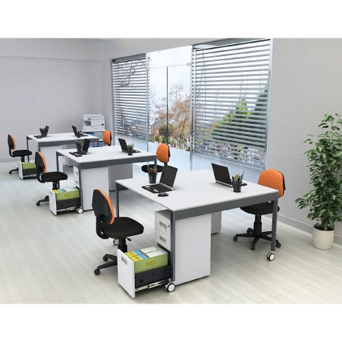 フリーアドレスデスク1212WH キャスター脚