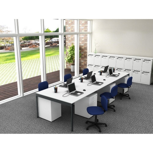 フリーアドレスデスクWB付3612WH