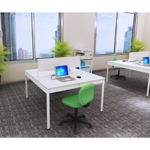 フリーアドレス1214 パネル、引出し付き WH