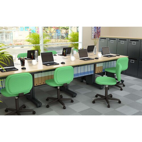 配線オフィスデスク平机 幅800NA天板BK脚