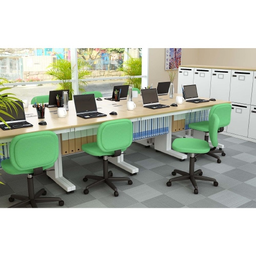 配線オフィスデスク平机 幅800NA天板WH脚