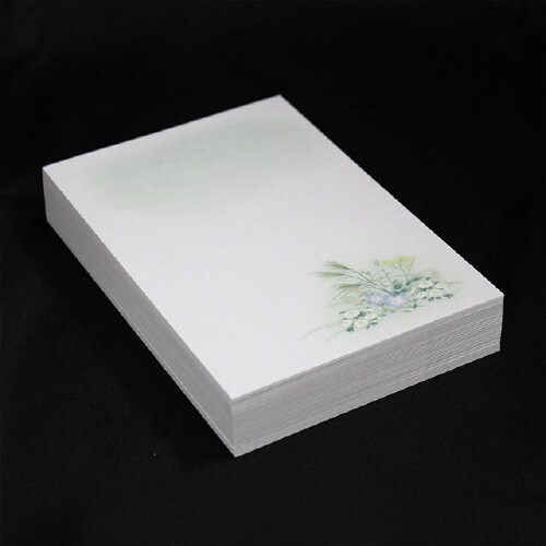 喪中はがき 野の花 薄口 100枚