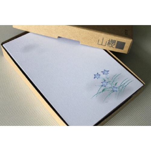 喪中はがき 桔梗 薄口 100枚