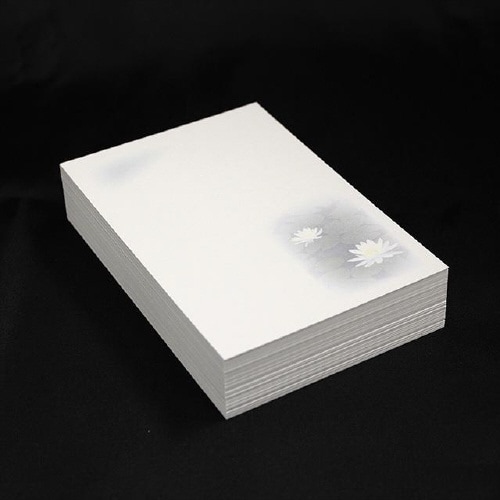 喪中はがき 蓮花 100枚