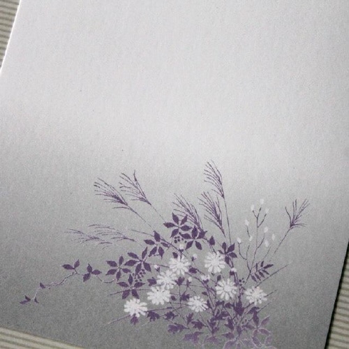 喪中はがき 惜別 薄口 両面IJ用 100枚