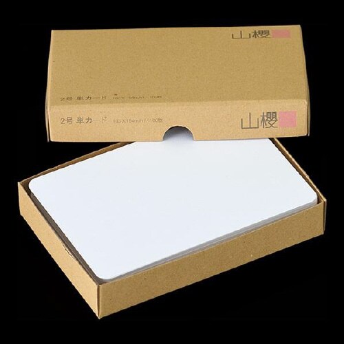 挨拶状カード 2号単面 H 100枚