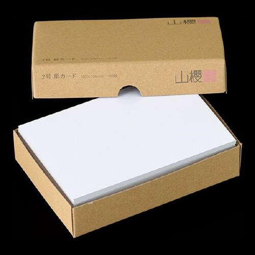 挨拶状カード 2号単面 DS 角 100枚