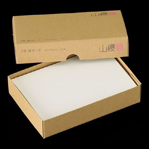 挨拶状カード 2号単面角 TZAコットン 100枚