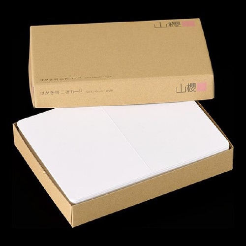 挨拶状カード はがき二折サイズ S 丸 100枚