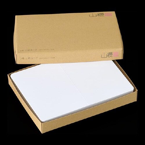 挨拶状カード 2号二折 H 100枚