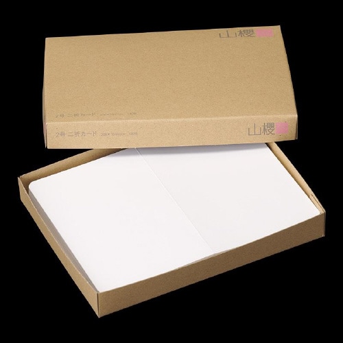 挨拶状カード 2号二折 LP プリンタ用 100枚